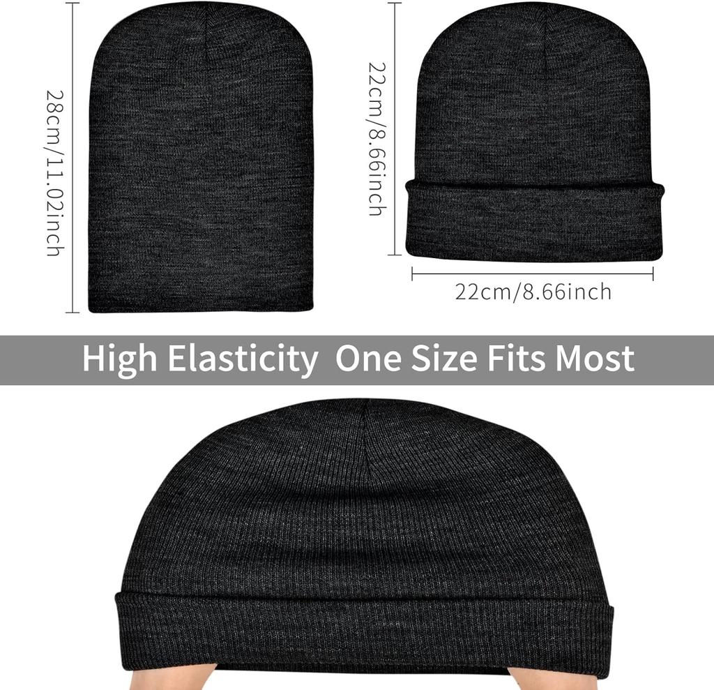 Rosoz Unisex Winter Beanie Cuffed Knit Skull Cap for Men and Women