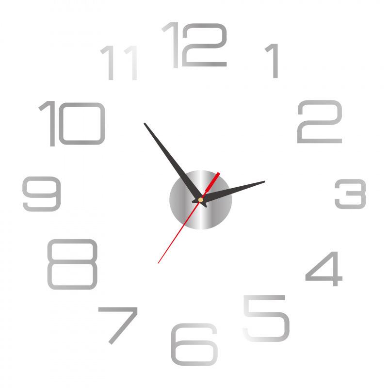 DIY Wall Clock, Large Size, Fashionable and Creative, Mirror Wall Stickers, Simple Acrylic Wall Clock