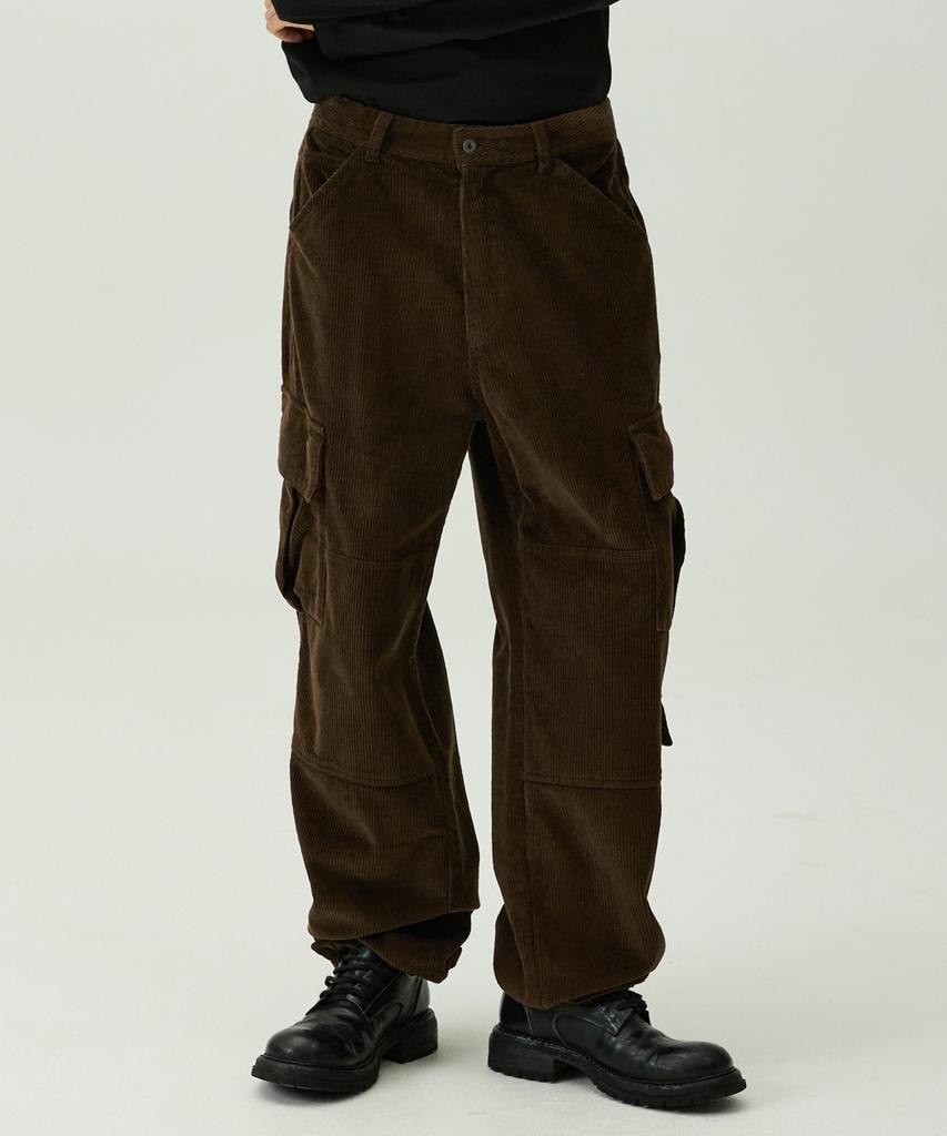 MAGOODGAN Farburn 4417 Cargo Corduroy Dark Brown Pants