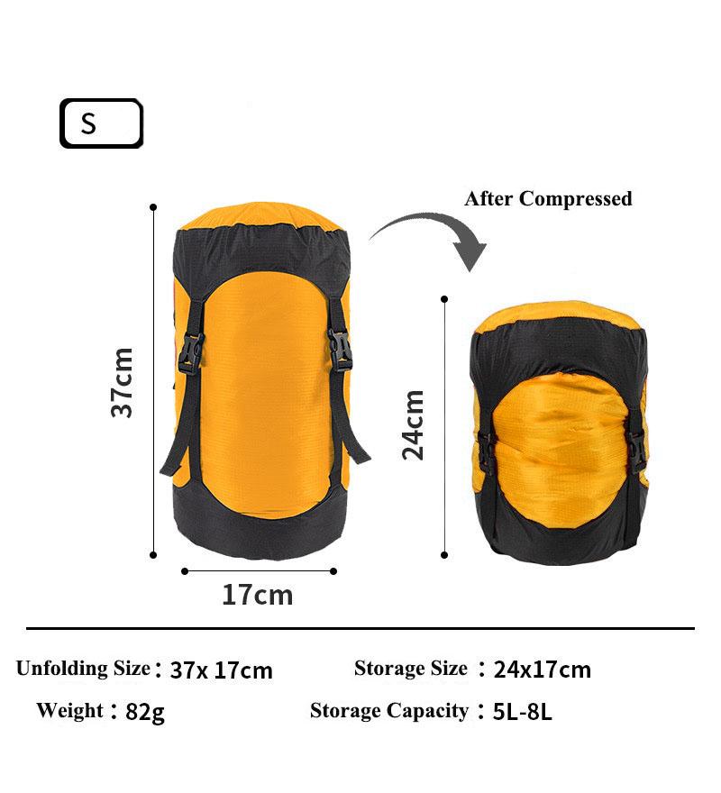 Outdoor Use Water Repellent Sleeping Carryall Compression Stuff Sack Camping Storage Compression Carryall Sack for Backpacking Travel Hiking