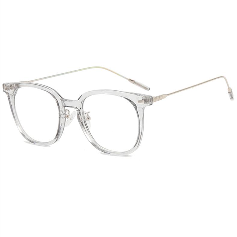 Korean Style Anti Blue Light Glasses High Vision 0 Degree Frame Customizable Prescription Eyewear Fashion Brand Design 0