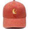 New Star Moon Embroidery Baseball Cap Washed Retro Daddy Hat Men's and Women's Casual Outdoor Sports Hat