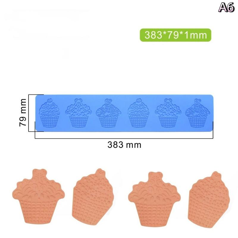 Reusable Silicone Mold for Fondant with Flower Leaf Patterns for Cake Lace Mat DIY Craft Decoration Tool
