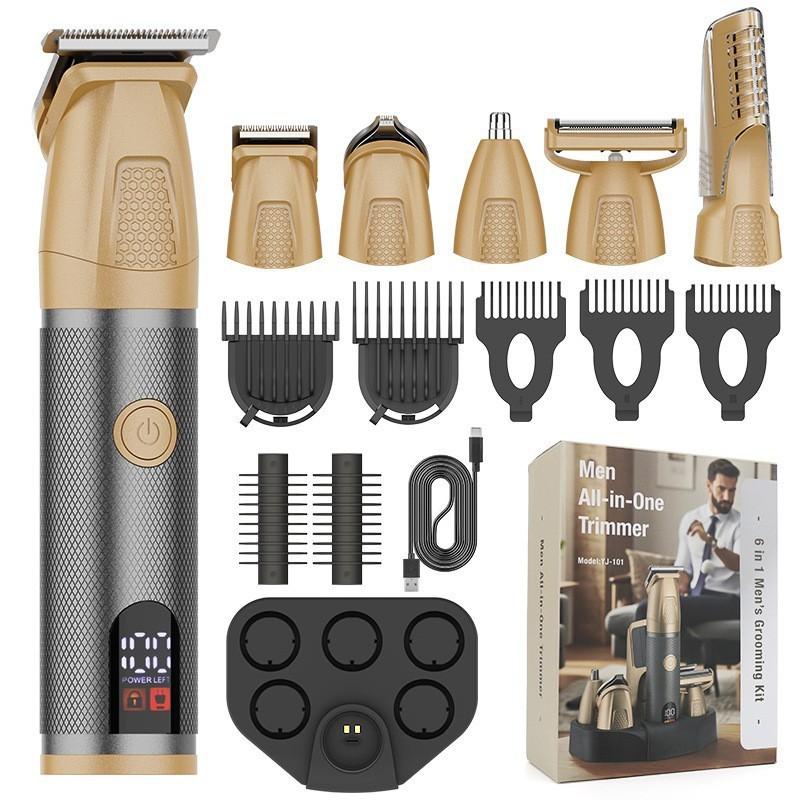 Waterproof electric shaver, household men's hair clipper, multi-functional electric nose hair trimmer set wholesale