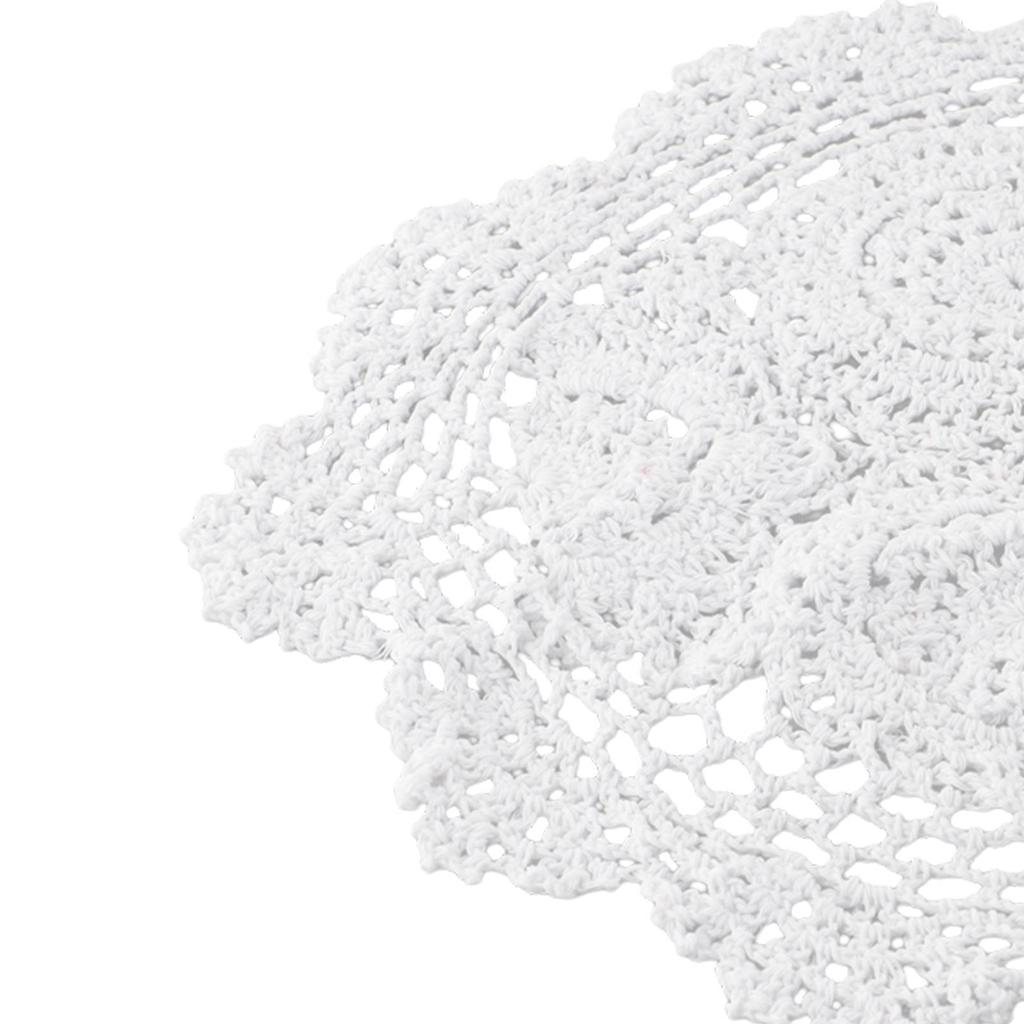 Dining Placemat Decoration Oval Table Vintage Hand Crochet Cotton Lace