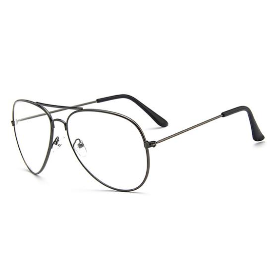 Unisex Retro Big Round Metal Frame Clear Lens Glasses Eyeglasses Spectacles
