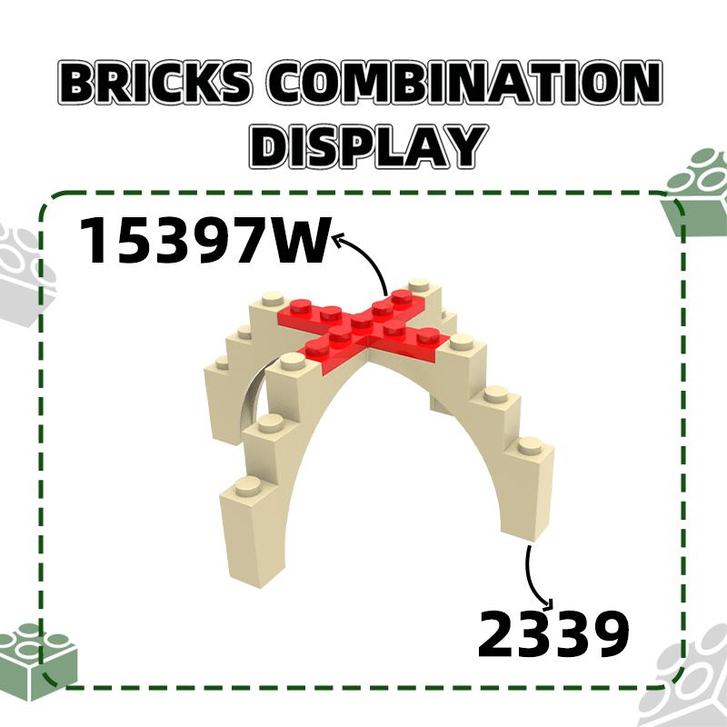Non-Toxic 45Pcs/Lot 2339 Arch 1X5X4 Continuous Bow Building Blocks Moc Accessories Compatible With Brick Children Toys Gift Box