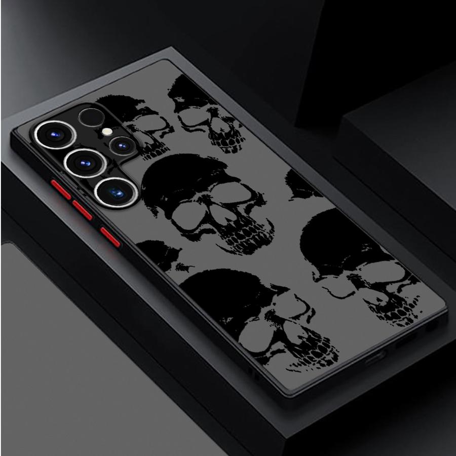 Skeleton Skull Funda Back Phone Cover Case for Samsung Galaxy S20 FE S24 Plus S25 Ultra S26 S23 FE Note 20 Ultra 10+ S21 S22