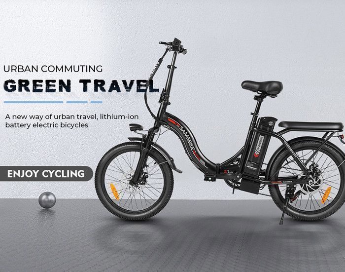 Samebike CY20 - Vélo électrique pliable 20" VAE - Moteur 350W Batterie Amovible 36V 12Ah - Autonomie 90km - Shimano 7 vitesses,Noir