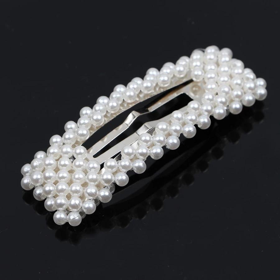 Elegant Head Jewelry Women Hairpins Crystal Beads Handmade Snap Barrettes Clip Fashion Decoration Hair Accessories Wedding Gifts
