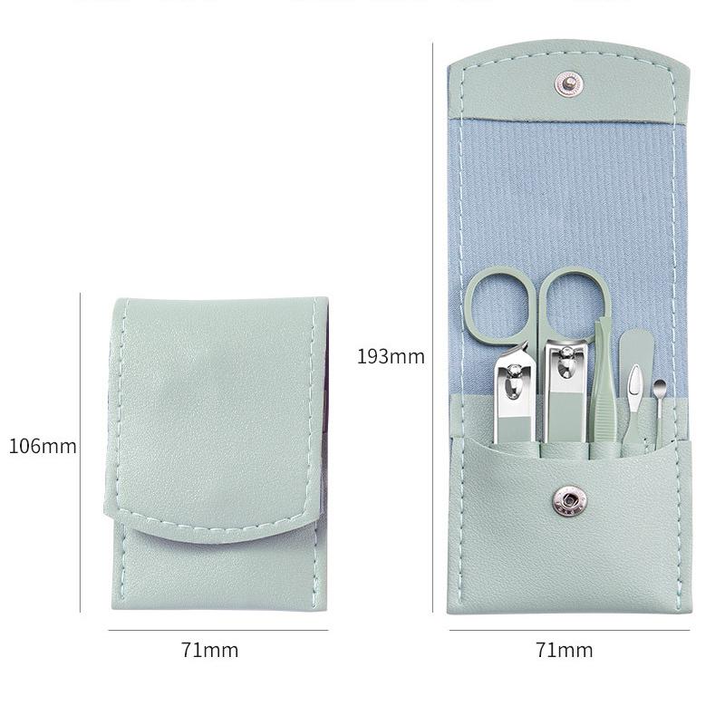 7Pcs Nail Clippers Set with Ear Pick, Nail File, Tweezers, Cuticle Pusher for Manicure and Pedicure