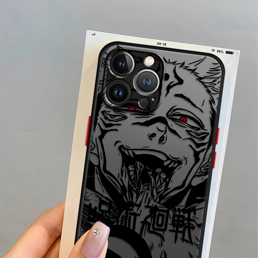Japanese Cool Anime Case for iPhone 17 Pro Max 13 Mini 15 12 11 7 8 SE 14 16 Plus Air XS XR Funda Back Phone Cover