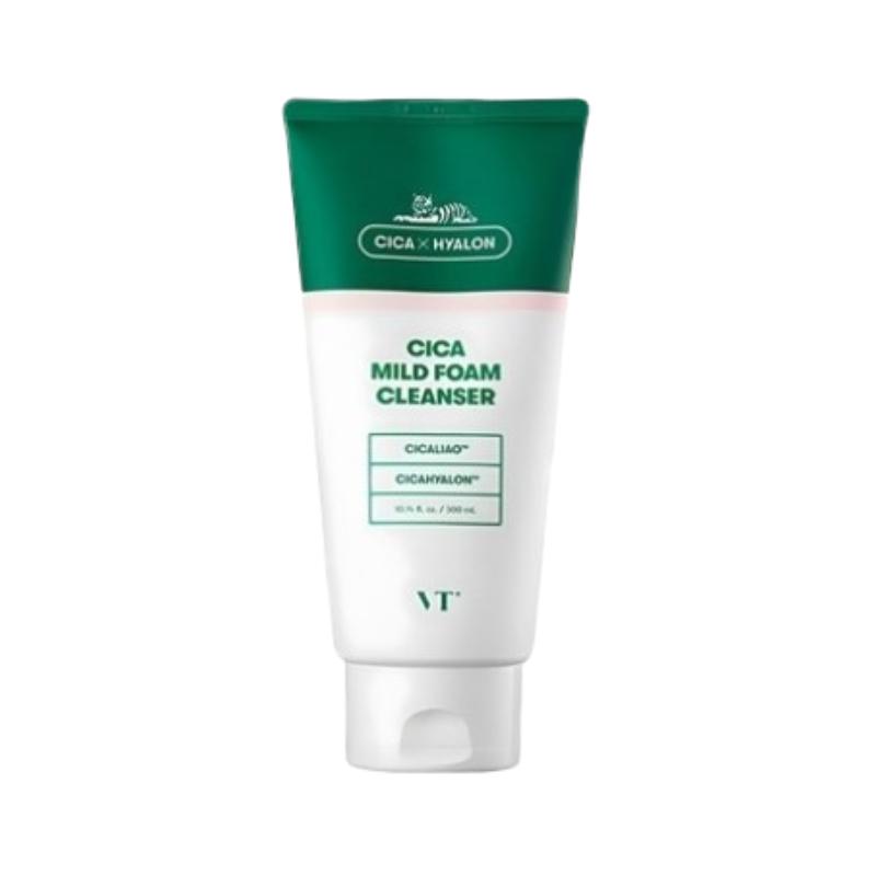 

VT Cosmetics Cica Mild Foam Cleanser 300ml – Large Size Cica Foam Cleanser for Pore, Impurity & Moisture Care 300ml