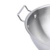 Bol à Salade en Acier Inoxydable 201 Pot à Faire Fondre et Bouillir Bol à Nouilles Instantanées Bol à Vin de Riz Coréen avec Poignée à Double Oreille Panier à Snacks