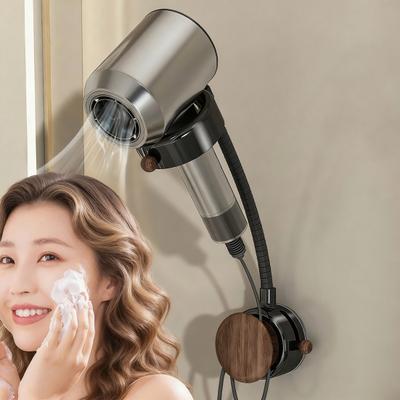 Haartrocknerhalter mit 360° drehbarem Universalschlauch, verstellbar, freihändige Nutzung, Haartrocknerständer, starke Vakuum-Saugnapf, kein Bohren, Haartrockner