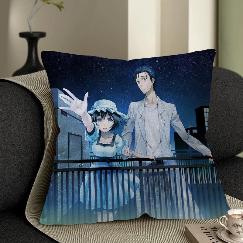Steins Gate Kissenbezug toon Geschenk Kissenbezug Schlafzimmer Zuhause Sofa Stuhl Sitz Dekor Kissenbezug