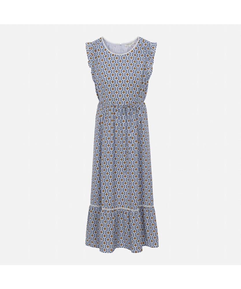 THURSDAY ISLAND Flower Pattern Frilled Sleeve Dress_T254Mop266W