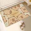 Interesting Capybara Bathroom Mat INS Style Soft Bedroom Floor House Laundry Room Mat Anti-skid Welcome Doormat