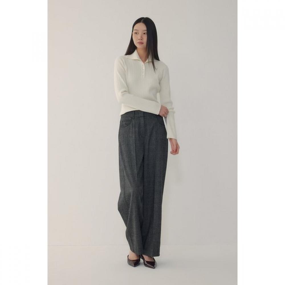 

Vov Wool Blend Core Collar Knit Pullover 7116150106 Ivory/One size