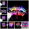 Letter 2024 Happy New Year Headband Plastic New Year Headdress LED Glow Headpiece  New Year Gift