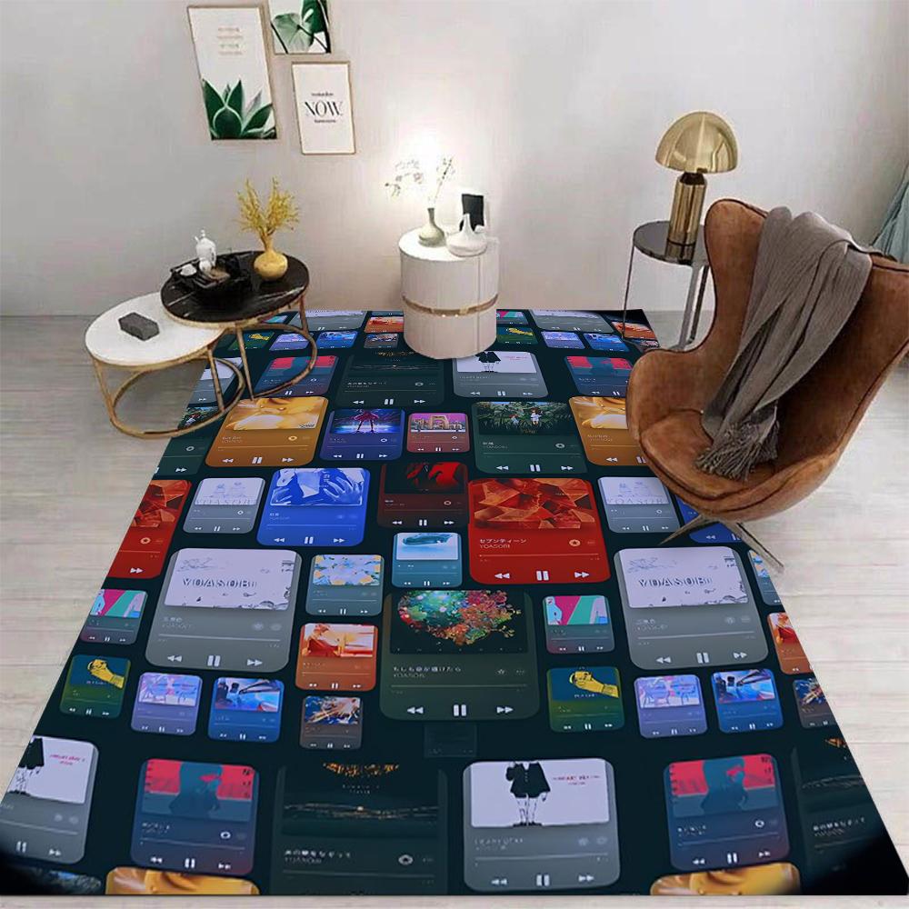 Bookshelf Carpet Cartoon Living Room Bedroom Kitchen Sofa Table Balcony Rug Non-slip Washable Mat Exquisite Ornaments