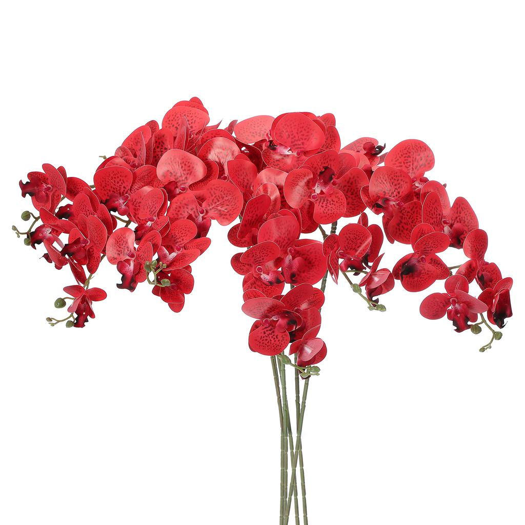 6pcs Artificial Orchid Stems 41" 9 Heads Faux Phalaenopsis Flowers Real Touch Fake Orchid Flower Branch for Vase Home Wedding