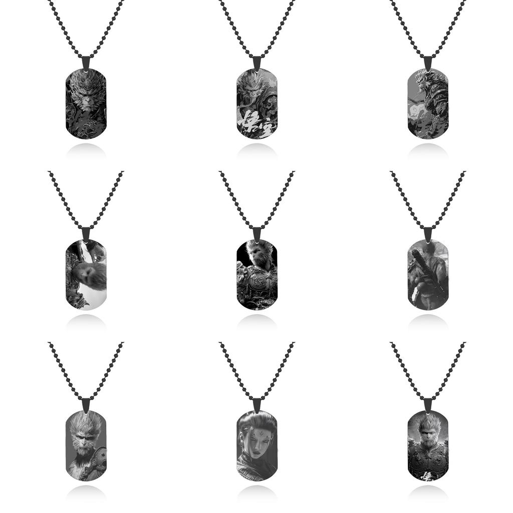 Stunning Black Myth Wukong Necklace Keychain Pendant With Durable Stainless Steel Design