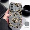 Bowknots Leopard Print Case For Samsung S26 S25 Ultra S24 S23 S22 S21 FE A15 A35 A55 A16 A36 A56 A17 A18 A37 A57 5G Leather Texture Soft Cover