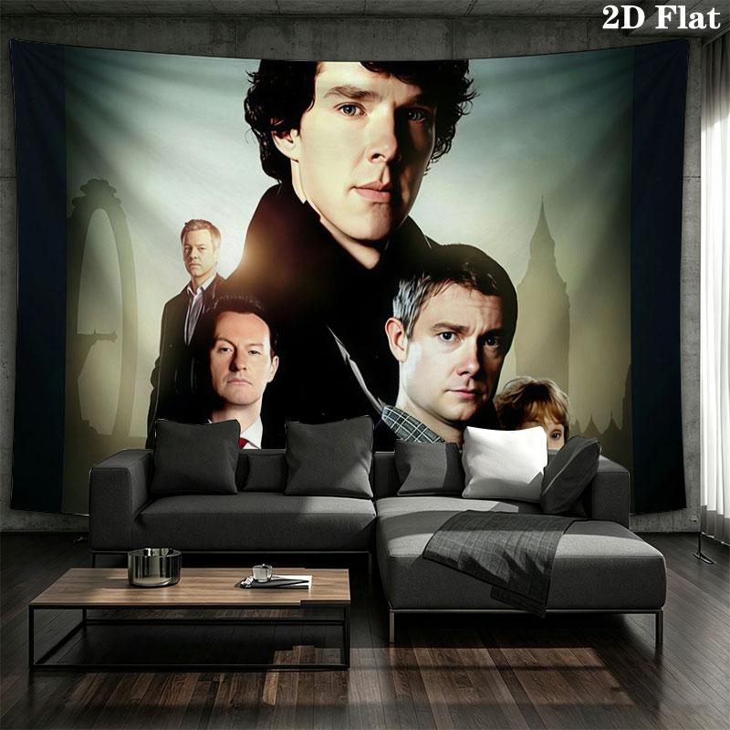 Sherlock Poster Wall Tapestry, Aesthetic Printed Fabric Blanket, Suitable for Bedroom, Living Room, and Home Decor.