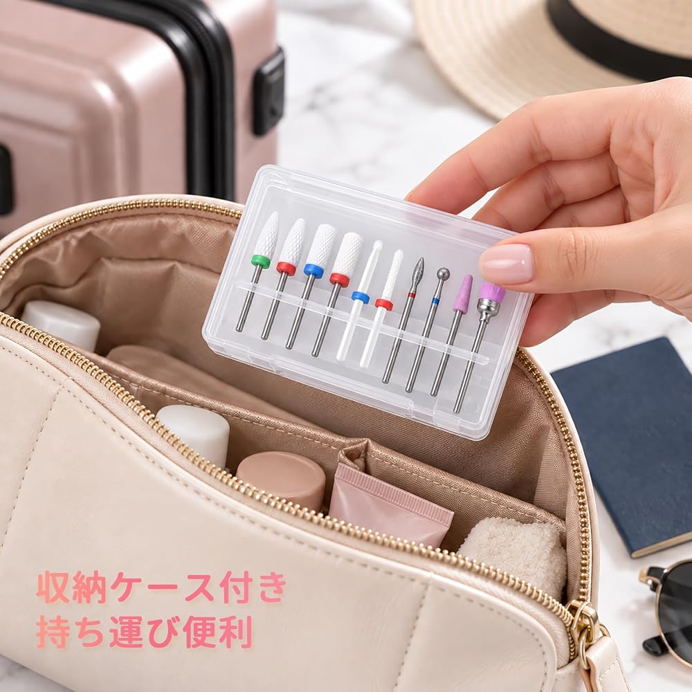 Annhua Ceramic Nail Bits Set 10 Types 2.35mm for Nail Machine Cuticle Care