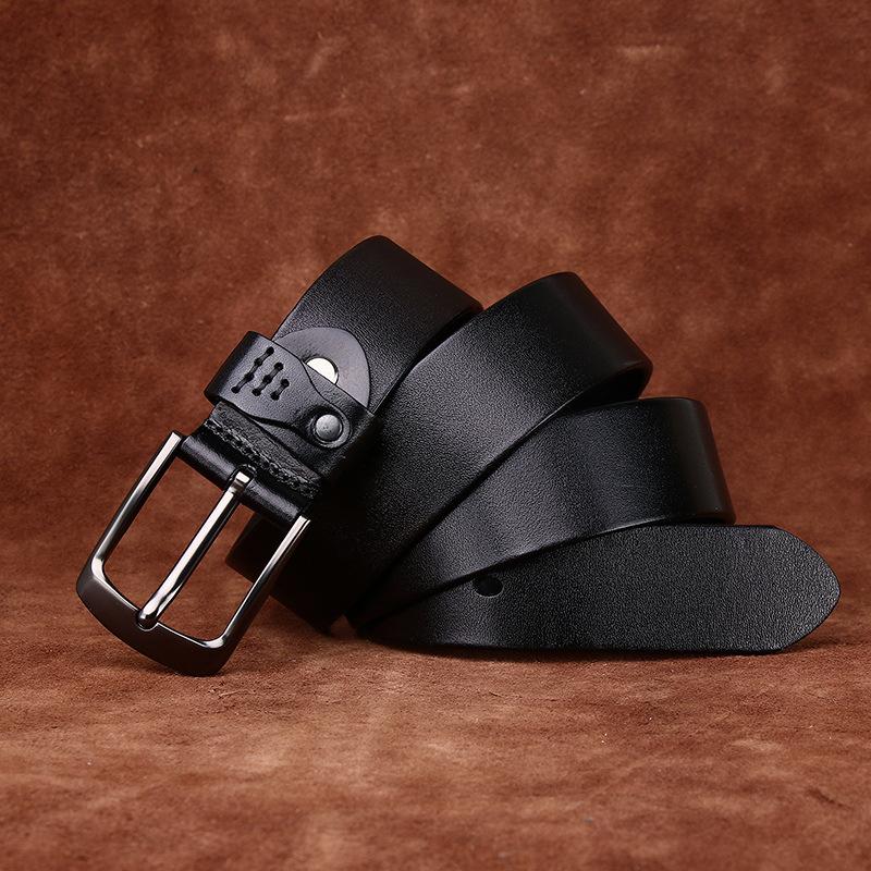 Simple, Fashionable And Versatile Trend Italian First-Layer Cowhide Belt Men'S Genuine Leather Casual Jeans Men'S Belt