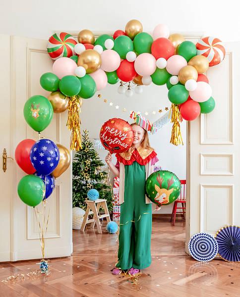 Balony Lateksowe Merry Christmas Mix 30Cm, 6 Sztuk
