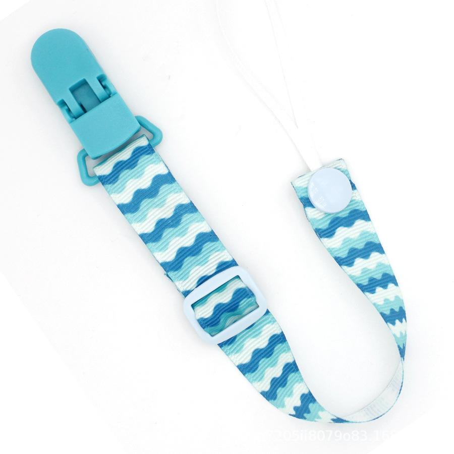 Cute Cartoon Baby Pacifier Clips Chain Ribbon Dummy Soother Holder Chains Adjustable Buckle Strap for Pacifier Baby Feeding Gift