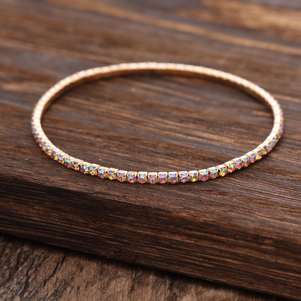 Color temperament high-grade colored diamond bracelet handmade fashion versatile multi-layer direct sales