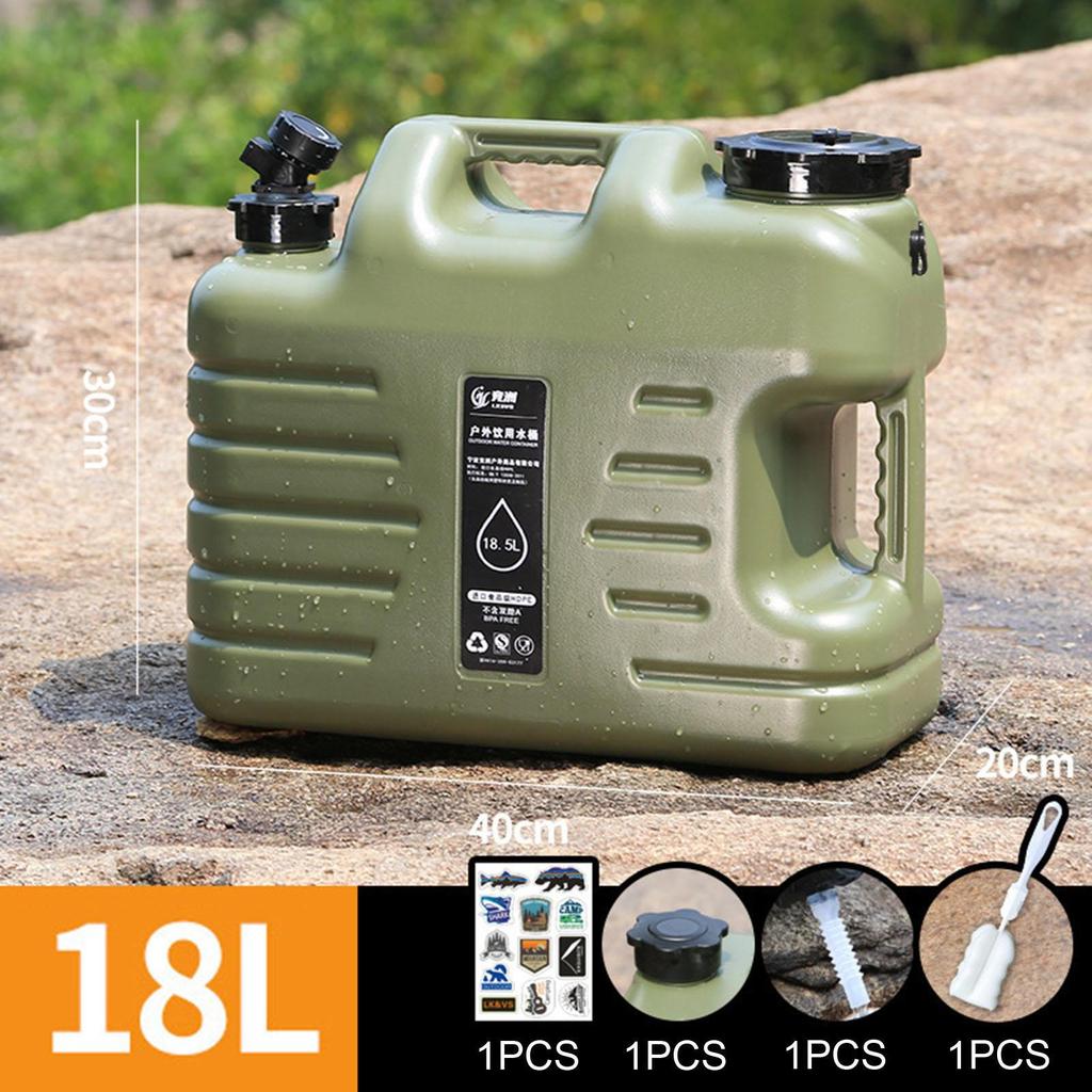 Water Carrier with Faucet for Outdoor Activities, Storage Jug Fishing and Handwashing