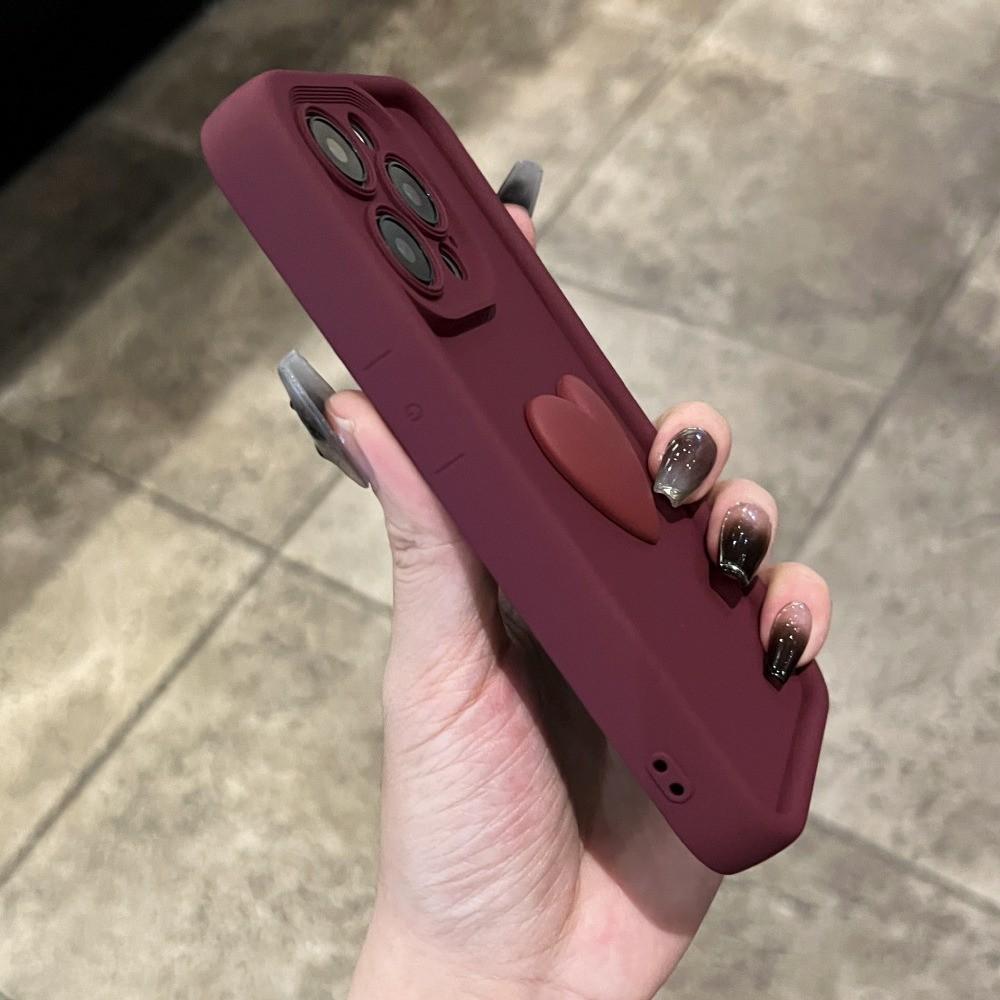Suitable for Samsung S25ultra Mobile Phone Case Love S23s22s24 Solid Color A55a32a15a25 Protective Case Trend