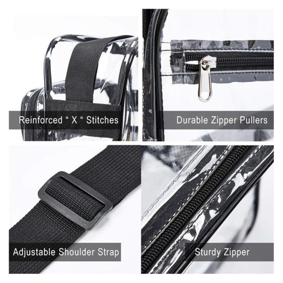 Schultertasche Transparent Große Kapazität Zwei Fächer Verstellbarer Schultergurt Separate Taschen Aufbewahrung Tragbar Crossbody Tasche Handtasche Outdoor