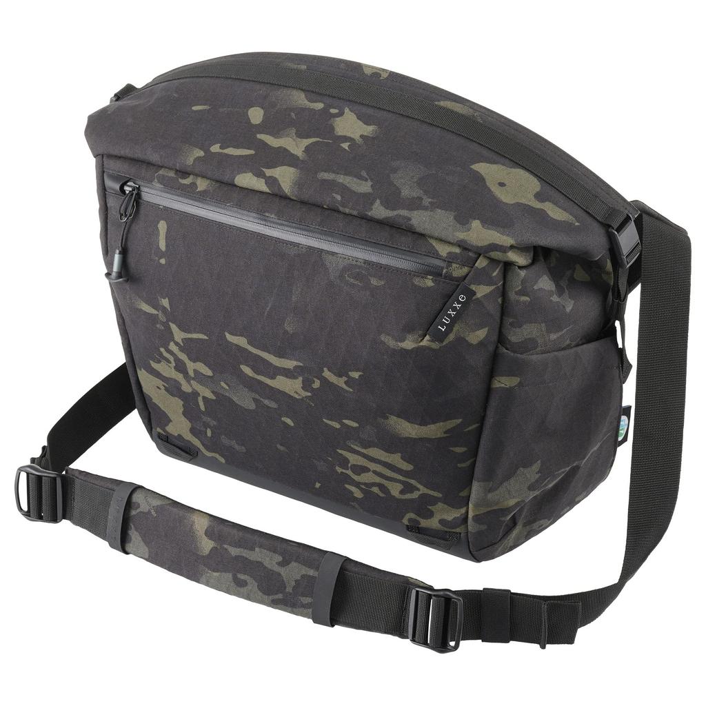 HAKUBA LUXXe Field Shoulder Bag 18L Black Camo Camera Shoulder Bag with Material and YKK Zippers Roll-Top (AMZSLX-FRSB18BC) - High-Performance X-Pac -