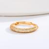 South Korea's bright giant flash full diamond ring ins cold wind opening adjustable light luxury ring ring