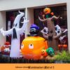 Large Halloween Pumpkin Lantern with Ghost and Spider Décor