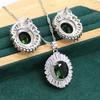 Lady Ring Necklace Earring Bracelet Set Full of Diamond Lady Jewelry Set