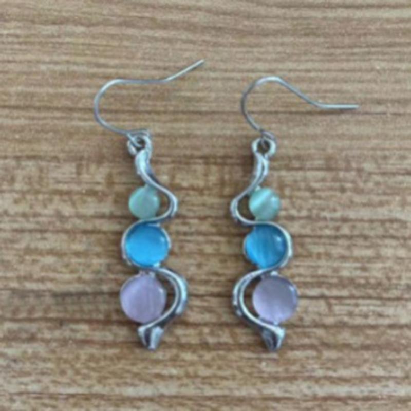Elegant Cats Eye Gemstones Drop Earrings Opal Dangle Earrings Jewelry for Women Stylish Valentines Day or Birthday Gift