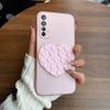Heart Shape Suction Cup Phone Case for Realme 7 4G,Narzo 20 Pro Semi Transparent Matte Shockproof Soft TPU Cover