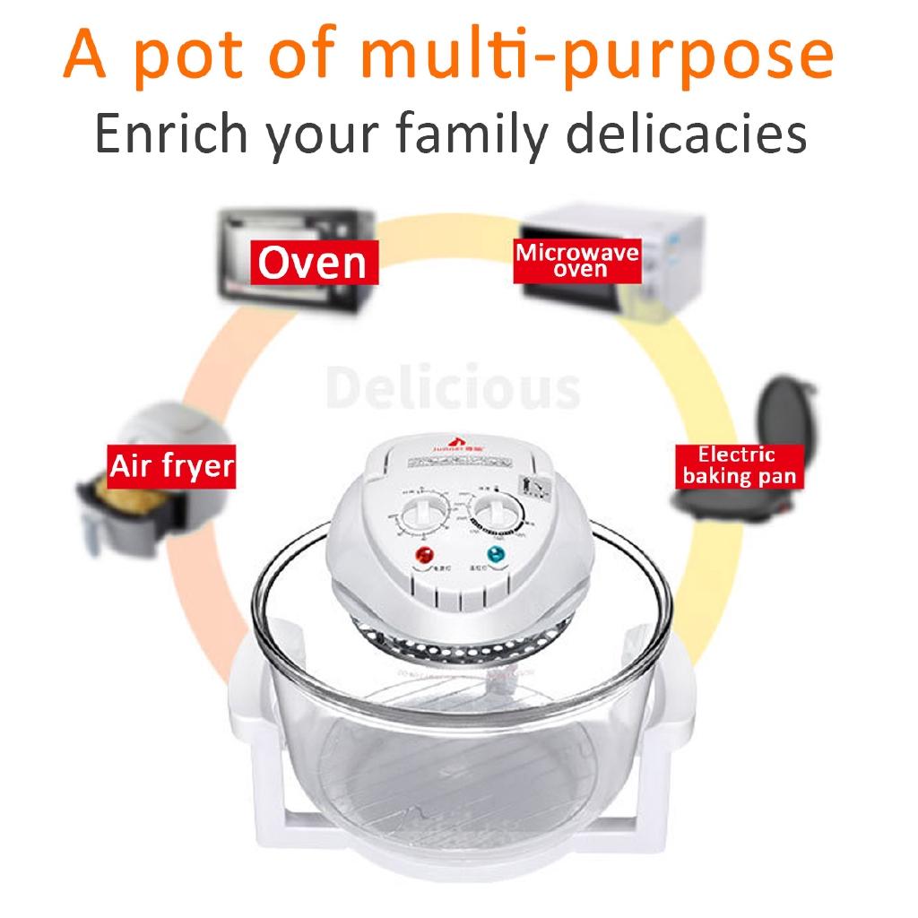 110V-240V Conventional Infrared Oven Roaster Air Fryer Turbo Electric Cooker Multifunction BBQ Bake Cook 12L 1300W