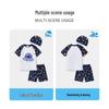 ASK JUNIOR Boys' Cartoon Print Two-Piece Swimsuit with Cap