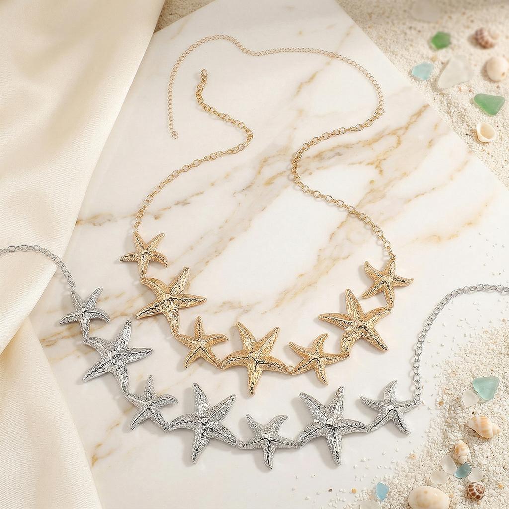 Ocean Vacation Style Starfish Waist Chain Body Sexy Beach Metallic Body Chain Iron Gold Electroplating Women Jewelry Summer