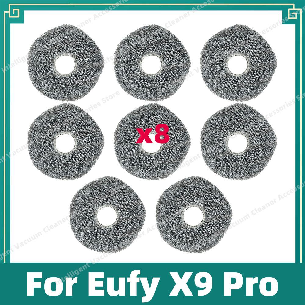 Compatible For Eufy X9 Pro Vacuum Cleaner Side Brush Hepa Filter Mop Cloth Rag Accessories Replacement Spare Parts