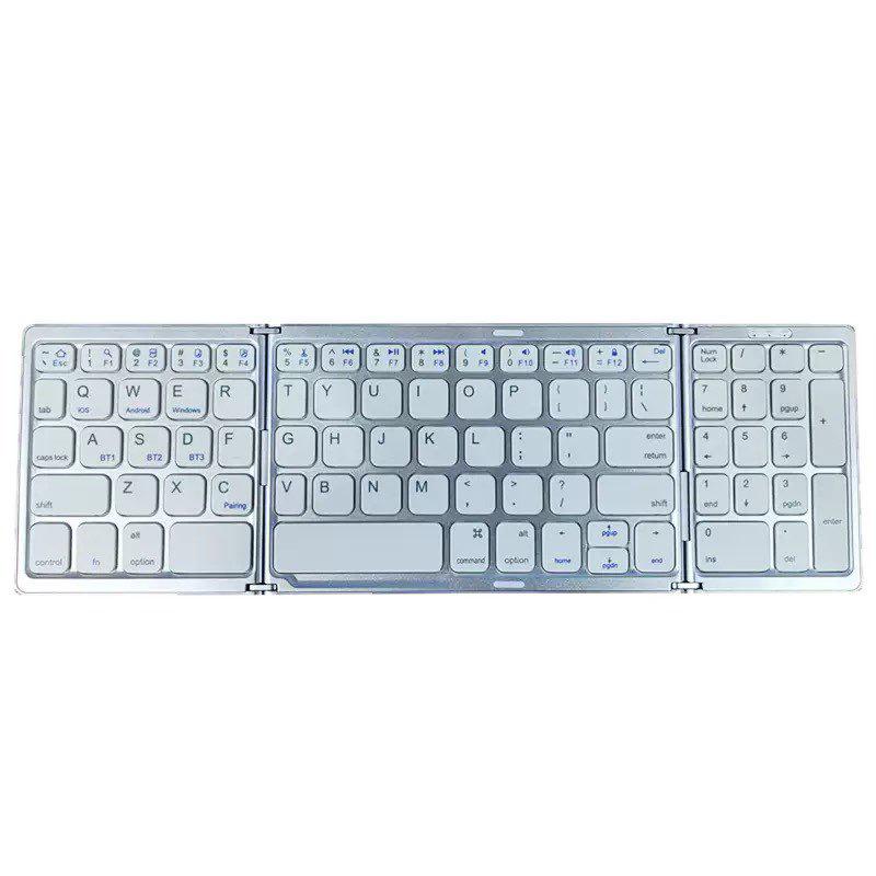New Ultra-Thin Foldable Wireless Bluetooth Keyboard for Tablets, Mobile Phones, Notebooks, and Office Use