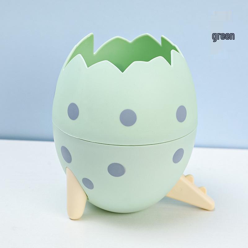 

Cute Dinosaur Egg Pen Holder: Creative Student Desktop Organizer, Large Capacity Fashionable Ornament зелений