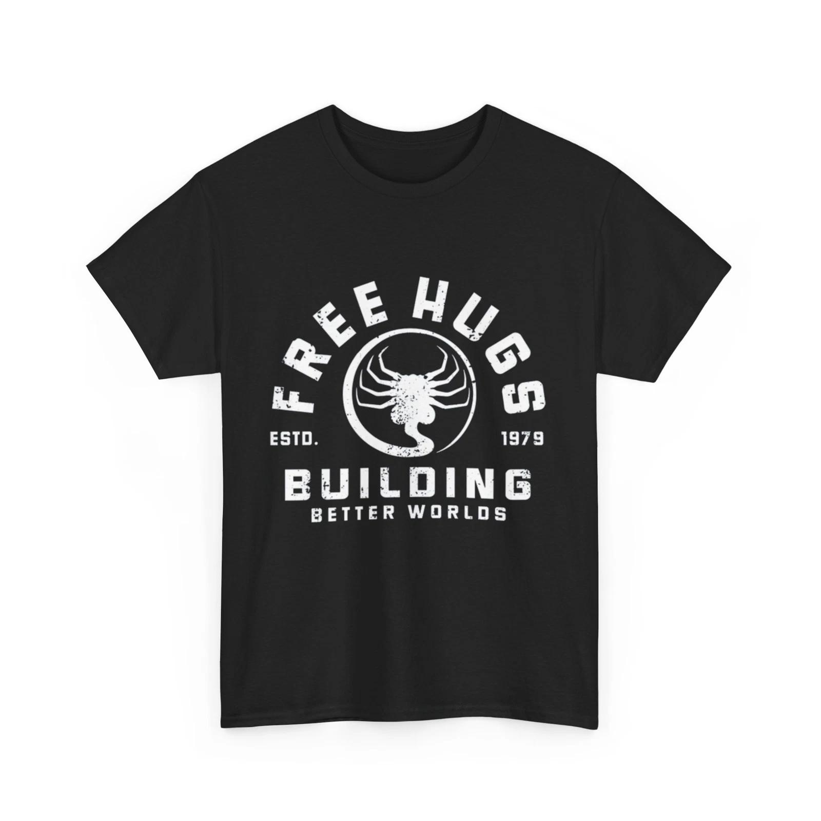 

Aliens Shirt - Nostromo Free Hugs Building better worlds T Shirt 3XL